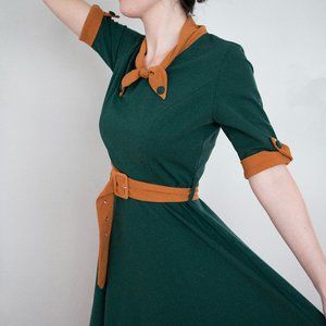 Green scout-inspired dress